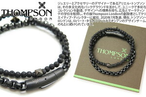 THOMPSON �g���v�\�� TH METALLICO DUO BLACK IP BRACELET ���^���R �f���I �u���X���b�g �i�u���b�NIP�j�iM�T�C�Y�j �y���������z�y�u�����h�z