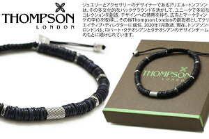 THOMPSON �g���v�\�� TH SHELL BLEND STAINLESS STEEL WITH BLACK SHELL & BLACK MACRAME BRACELET�@�V�F���u�����h�}�N�����u���X���b�g�i�u���b�N�V�F���j�y���������z�y�u�����h�z