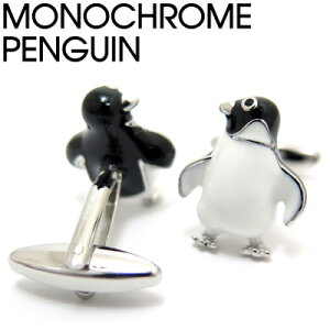 VALUE3500 MONOCHROME PENGUIN CUFFLINKS ���m�N���y���M���J�t�X�y�J�t�X�{�^���@�J�t�����N�X�z ���̓�