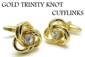 VALUE3500 GOLD TRINITY KNOT CUFFLINKS�@�S�[���h�g���j�e�B���J�t�X�y�J�t�X�{�^���@�J�t�����N�X�z ���̓�