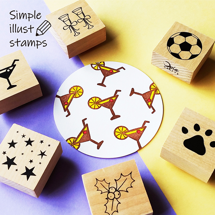 ラッピングやタグ作りなど 色々なシーンで使いやすい シンプル イラスト 68%OFF スタンプ 全１１種 専門ショップ illust stamps Simple シリーズです