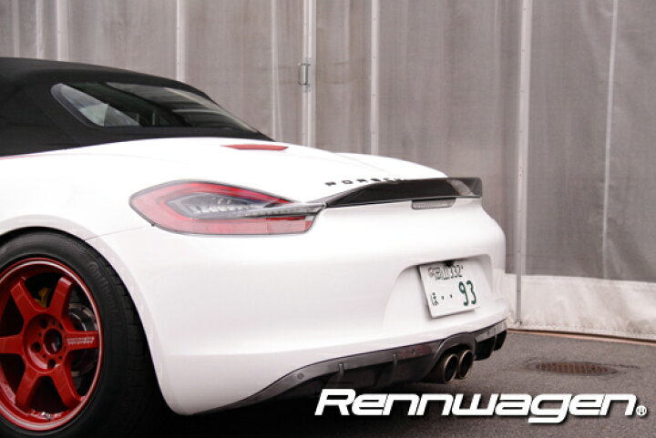 楽天市場】Rennwagenポルシェボクスター981 リアスポイラー/カーボン 