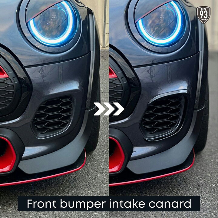 楽天市場】MINI グロスブラックABS バンパーインテークカナード 