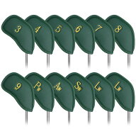 Craftsman Golf　アイアンカバー　ゴルフヘッドカバー　Iron Cover　番手付(3-9,AW,SW,PW,LW,LW)　12枚入…