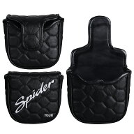 ヘッドカバー　ゴルフパターカバー　マレットタイプ　スクエア　Putter Cover　マグネット式　スパイダー…
