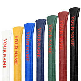 【刺繍名入れ】アライメントスティックカバー　ツアースティック用レザーヘッドカバー　パーソナライズ　ALIGNMENT STICK COVER　ゴルフアクセサリー　手作り　かっこいい