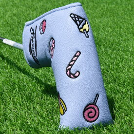 ゴルフパターカバー マグネット ピンタイプ ブレード型 ヘッドカバー テーラーメイド キャンディの刺繡
