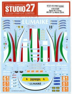 1/24 F458 Italia AF Corse #61/81 LeMans 2014 (ST27TRANSΉj