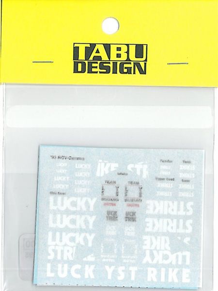 TABU タブデザイン ついに再販開始 タブデカール 通販 激安◆ 1 12 オプションデカール スズキRGV-γ 93 WGP