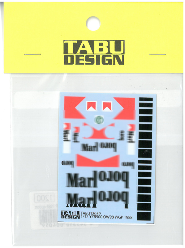 TABU タブデザイン タブデカール 1 12 セール価格 YZR500 OW98 WGP option 1988 安全