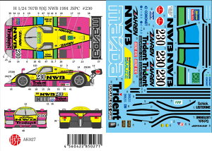 1/24 �}�c�_ 767B NWB 1991 JSPC #230�iH�БΉ��j�y�A�J�c�L�f�J�[�� ���]�ʃf�J�[�� AK027�z