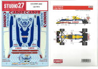 1/20　ウィリアムズ FW13 T社 1/20 FW13B対応 スタジオ27デカール DC865B