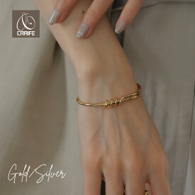 【全品P10倍｜最大35%OFFクーポン】 バングル サージカルステンレス 316L 金属アレルギー対応 18K コーティング レディース ブレスレット 大人 かわいい シンプル 上品 エレガント ジュエリー ゴールド シルバー 送料無料 プチプライス高見え CRAIFE