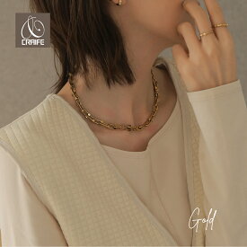 ネックレス チェーン サージカルステンレス 316L 金属アレルギー対応 18K コーティング レディース 大人 かわいい シンプル 上品 エレガント チェーン ジュエリー ゴールド 送料無料 プチプライス高見え CRAIFE