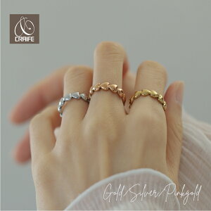 【P10倍+最大30%OFFクーポン】 リング 指輪 サージカルステンレス 金属アレルギー対応 18Kコーティング レディース 13号相当 ハート 大人 上品 エレガント シンプル レディース ゴールド シルバ