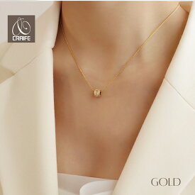 【3/4 20:00〜｜2H利用 半額クーポン 事前配布中】 ネックレス 金属アレルギー対応 ステンレス 18K K18 コーティング チェーン ジルコニア チャーム レディース 大人 かわいい エレガント 上品 ジュエリー ゴールド 送料無料 プチプライス高見え CRAIFE