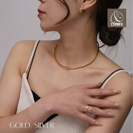 【Slim Ver. 】 チョーカー ネックレス サージカルステンレス 316L 金属アレルギー対応 18K コーティング…