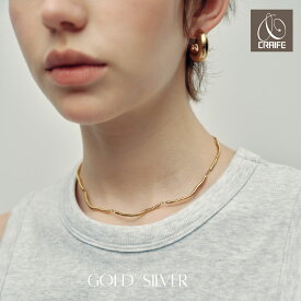【全品P5倍｜最大30%OFFクーポン配布中】 ネックレス 金属アレルギー対応 18K コーティング レディース 大人 シンプル ニュアンス エレガント ジュエリー ゴールド シルバー 送料無料 プチプライス高見え
