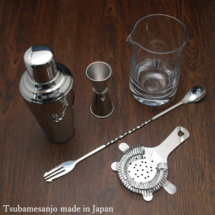 楽天市場】#201 本格派カクテルシェィーカーセット5PCS（UK-Bメジャー 
