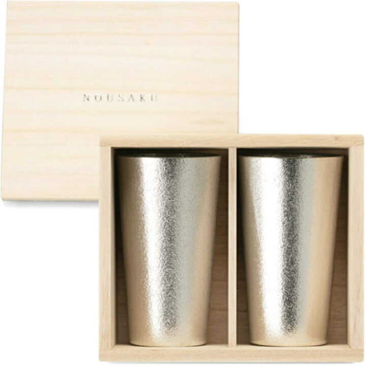楽天市場】能作 NOUSAKU 錫製ビアカップ 270ml 2個セット 桐箱入 2124 