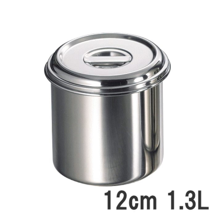 楽天市場】18-8ステンレス 深型キッチンポット 12cm 1.4L（手無し