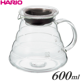※HARIO/ハリオ V60 レンジサーバークリア 600ml XGSR-60TB,2〜5杯用 9-0900-1702_ES