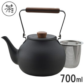 【6月4日より発送】18-8ステンレス 茶き 急須 くろいろ 大 700ml CHA-6_TH お茶 茶こし付き ティーポット 茶器 宮崎製作所 Miyaco 黒 ブラック 日本製 燕三条製