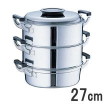 蒸し器（ＩＨ・ガスコンロ対応） 楽天市場】蒸し器 鍋 ih 22cm 蒸し鍋 IH対応 ガス対応 両手鍋 深