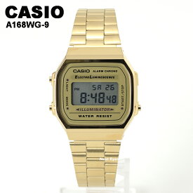 CASIO カシオ デジタル 腕時計 ブレス ゴールド レディース メンズ カジュアル ビジネス スーツ チープカシオ チプカシ プチプラ A168WG-9 贈り物 プレゼント ロングセラーモデル