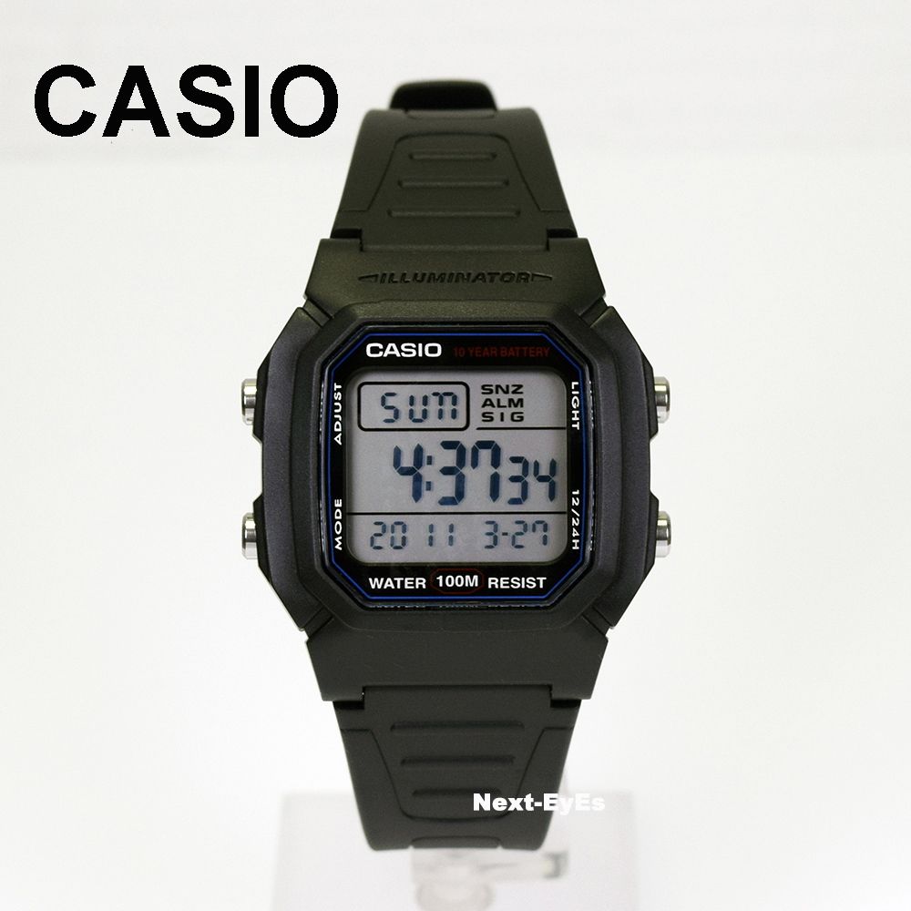 送料無料 ポストインでお届けします 5年保証 CASIO カシオ デジタル 腕時計 メンズ 10気圧防水 ストップウォッチ W-800H-1A 爆安 BOX無 チープカシオ 新品 送料無料 時刻合わせをしてから発送 W800H-1A チプカシ デュアルタイム