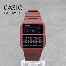 CASIO 腕時計 CA-53WF-4B レッド データーバンク 計算機 ストップウォッチ アラーム チープカシオ