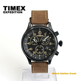 TIMEX クロノグラフ 腕時計 メンズ クロノグラフ タイメックス エクスペディション T49905 ミリタリーフィールド ブラウン 革ベルト おしゃれ アナログ ユニセックス クラシカル プレゼント ギフト カジュアル かっこいい