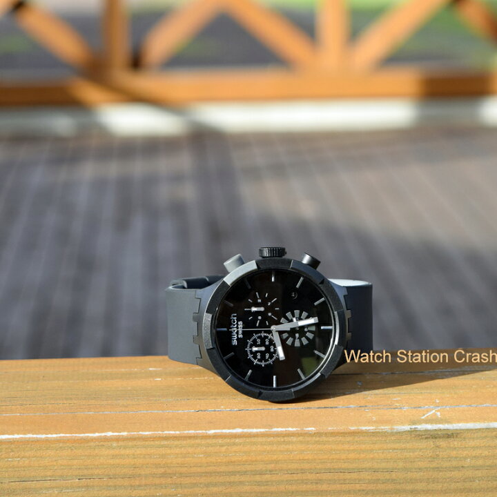 楽天市場】正規品 Swatch CHECKPOINT BLACK BIG BOLD CHRONO SB02B400