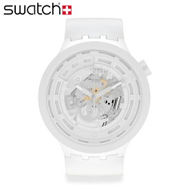 正規品 Swatch スウォッチ C-WHITE シーホワイト SB03W100 マットホワイト セラミックとバイオ素材のプラスチックが混合された最新素材を使用 安心の【2年保証】腕時計 メンズ レディース