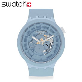 正規品 Swatch スウォッチ C-PINK C-BLUE シーブルー SB03N100 パステルブルー セラミックとバイオ素材のプラスチックが混合された最新素材を使用 安心の2年保証 腕時計 メンズ レディース 贈り物 プレゼント