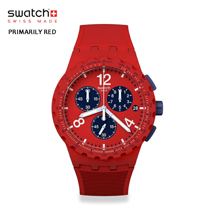 楽天市場】swatch スウォッチ【国内正規品】レッド クロノグラフ 