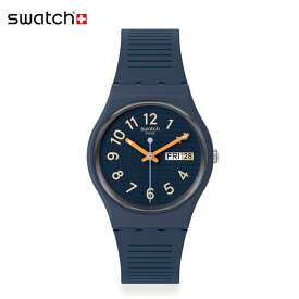 【NEW】Swatch スウォッチ TRENDY LINES AT NIGHT トレンディ・ラインズ・アット・ナイト SO28I700 ダークブルー バイオ由来素材ケース 安心の【2年保証】腕時計 メンズ レディース deal0304