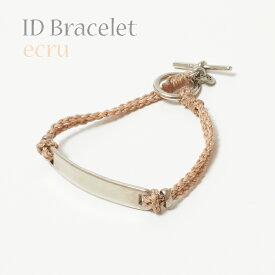 2023年 NEW wakami ワカミ Single NEW ID Bracelet ブレスレット 2023-02 ecru エクリュ アクセサリー 4カラー メンズ レディース ワックスコード メタルプレート 日本正規品 グアテマラ共和国 フェアトレード商品 Best for The World 2022