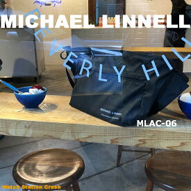 MICHAEL LINNELL【キーライトプレゼント中】MLAC-06 軽量で高い撥水能力、劣化や変色、摩擦や耐久性に優れています ブラック マイケル リンネル スタイリッシュなショルダーバッグ 斜めがけ メンズ レディース deal0604