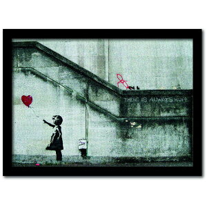 CeA A[gt[ oNV[ DƏ / Banksy Girl with Balloon 2002NɃEH[^[[ɕ`ꂽwDxt[t A[g|X^[ łlC̍oNV[iV