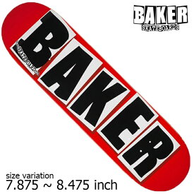【5の付く日限定★11%OFFクーポン配布中！！】BAKER BRAND LOGO BLACK 7.875 8.3875 8.475 デッキ ベイカー ベーカー スケボー SKATEBOARD スケートボード ブランドロゴ