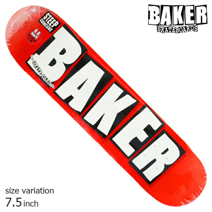 楽天市場 Baker Brand Logo White 7 5 デッキ ベイカー ベーカー スケボー Skateboard スケートボード ブランドロゴ Crass Online Store 楽天市場店