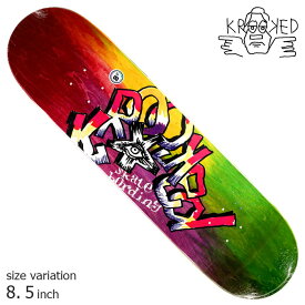 【25日限定★11%OFFクーポン配布中♪】KROOKED TEAM EYE DYE 8.5 inch デッキ スケートボード スケボー クルキッド クルックド スケート SKATE