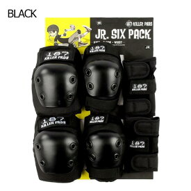 キッズ プロテクター 187 KILLER PADS SIX PACK JR BLACK スケボー キラーパッド ジュニア セーフティーパッド 3点セット スケボー エクストリーム ユース