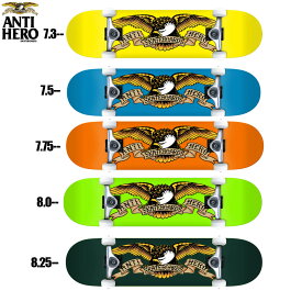 【25日限定★11%OFFクーポン配布中♪】ANTIHERO CLASSIC EAGLE2 COMPLETE 7.3 7.5 7.75 8.0 8.25 inch Skateboard アンチヒーロー アンタイヒーロー コンプリート デッキ スケボー スケートボード 完成品
