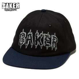 【5/23 20:00～お買い物マラソン開催♪】BAKER ベイカー ベーカー 帽子 CAP スケボー スナップバック SNAPBACK SPIKE BLK/NVY スケートボード