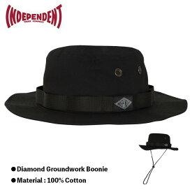 【31日まで20%,15%OFF★クーポン配布中♪】INDEPENDENT インディペンデント ハット スケボー 帽子 DIAMOND GROUNDWORK BOONIE HATS 23SM BLACK ブーニーハット スケートボード SKATE ストリート