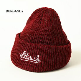 【最大2000円OFF★クーポン配布中♪】STRUSH ストラッシュ スケボー 帽子 ビーニー ニット帽 ワッフル SIGNATURE EMB BEANIE SKATEBOARD ストリート