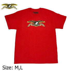 【6/5限定！最大100%ポイントバック！※要エントリー】ANTIHERO アンタイヒーロー スケボー Tシャツ 半袖 アンチヒーロー スケボー EAGLE S/S TEE BLACK MULTI (RED)