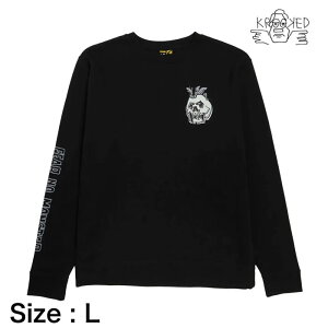KROOKED �N���L�b�h CROMER FEAR NO MONSTER CREWNECK SWEAT BLACK ����T �}�[�N�S���U���X �S���Y SKATE �X�P�[�g�{�[�h �����Y ���f�B�[�X